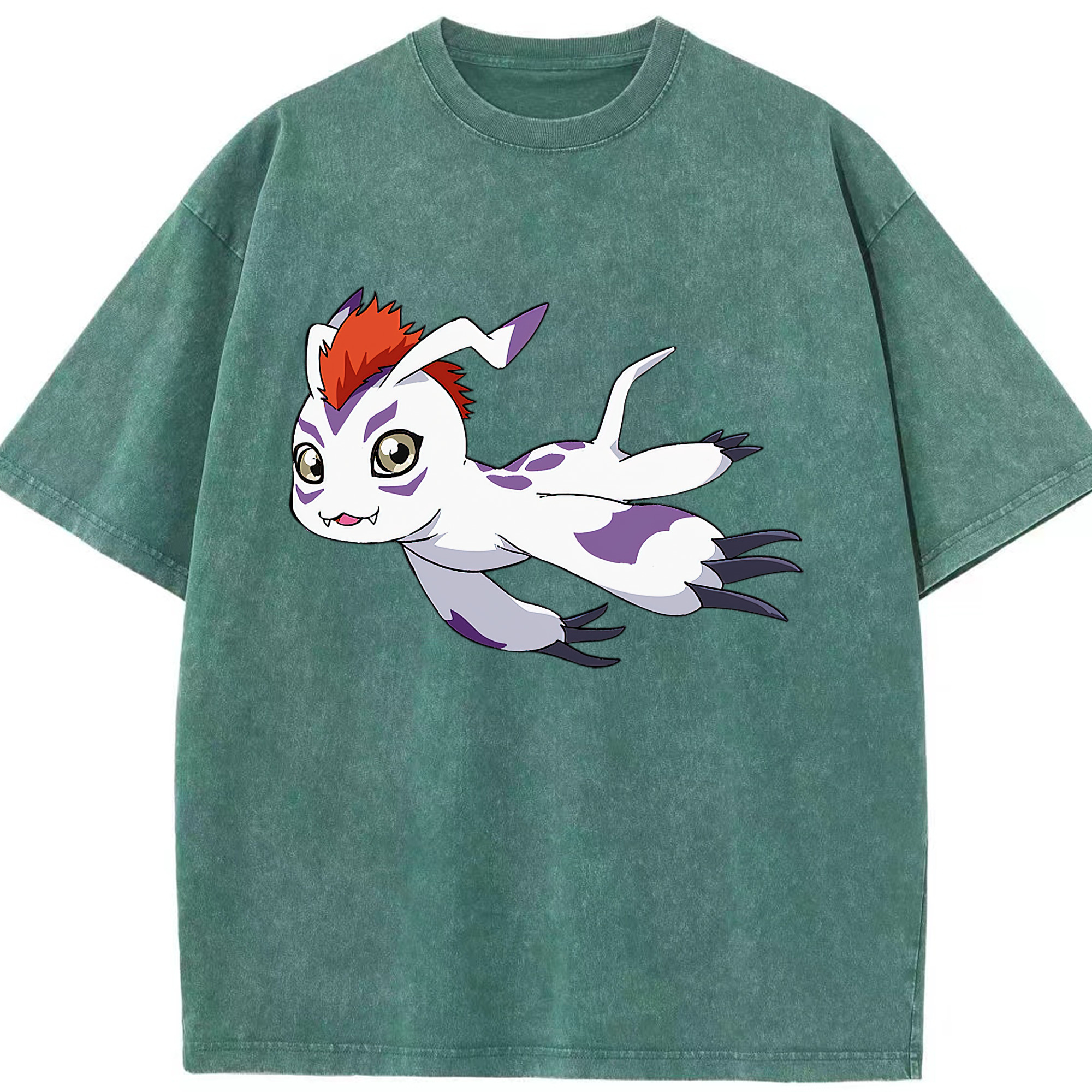 （画像用） Digimon デジタルモンスター/デジモン 綿100% ヴィンテージ風 半袖Tシャツ（フロントプリント）